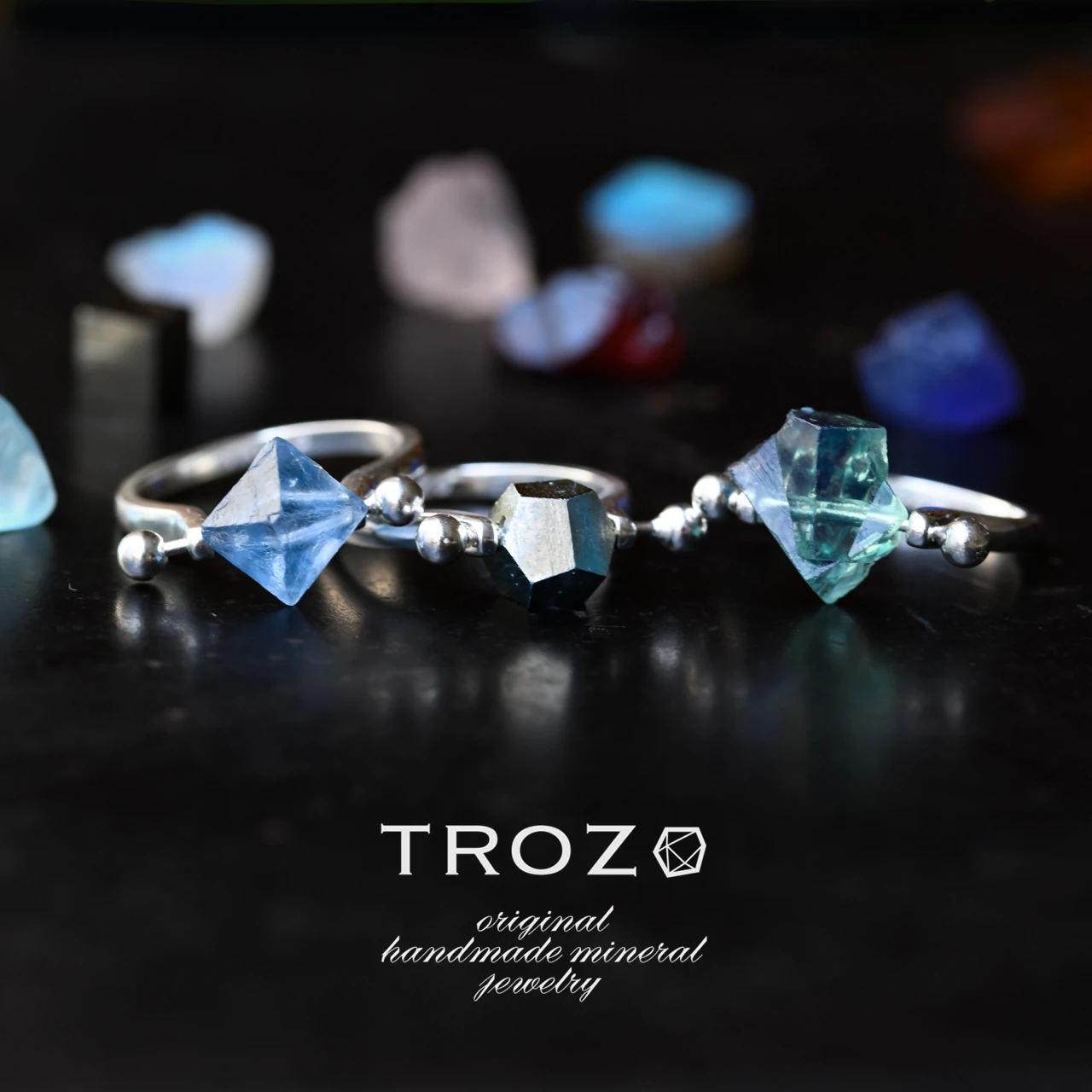 Pierced Raw Stone Ring